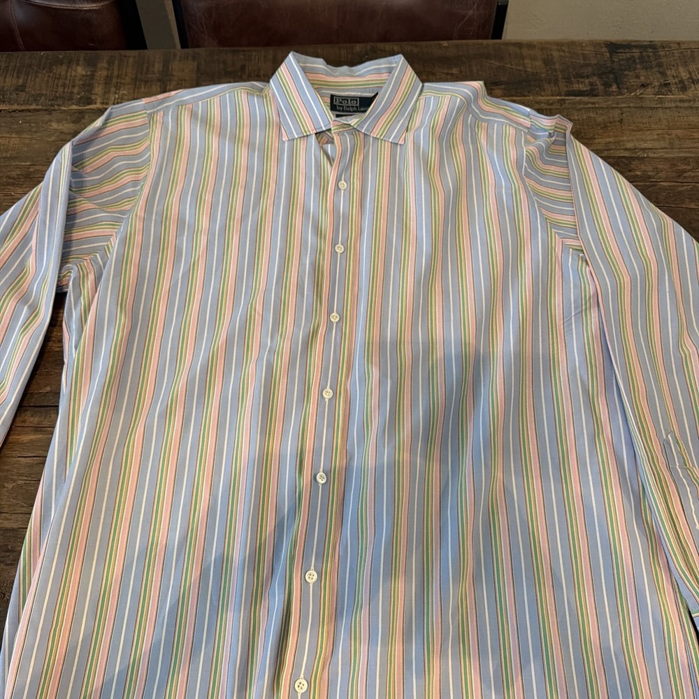 Polo Ralph Lauren Regent Classic Fit Striped Long Sleeve Button Down XLT